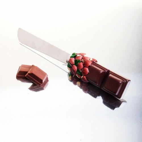Çikolata%20Desenli%20Nutella%20Sürme%20Bıçağı-Pasta%20Sıvama%20Spatulası
