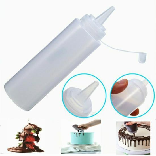 Plastik Sıkmalı Sos Şişesi Yağdanlık-Çikolata Sıkma Pompası Sosluk 500 ml