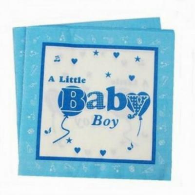 Baby Boy Yazılı Mavi Kağıt Peçete (20 Adet) 