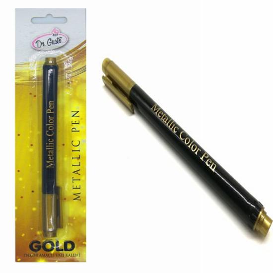 Dr Gusto Gold Renk Metalik Gıda Kalemi-Yenilebilir Altın Yazı Kalemi