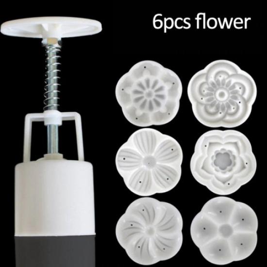 Basmalı Kurabiye Kalıbı-Çiçek Şekilli Kurabiye Makinesi-7 Parça Kurabiye Tabancası 1