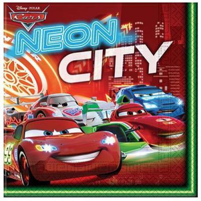 Cars-Neon City Peçete (16 Adet)