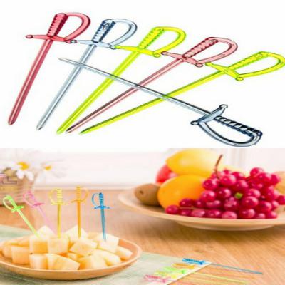 Plastik Meyve-Patates Kılıç Çatal Renkli (100 Adet)