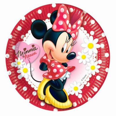Minnie Mouse Tabak Kırmızı Renk (8 Adet)