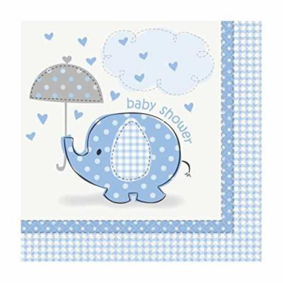 Baby Shower Yazılı Mavi Renk Filli Kağıt Peçete (20 Adet) 