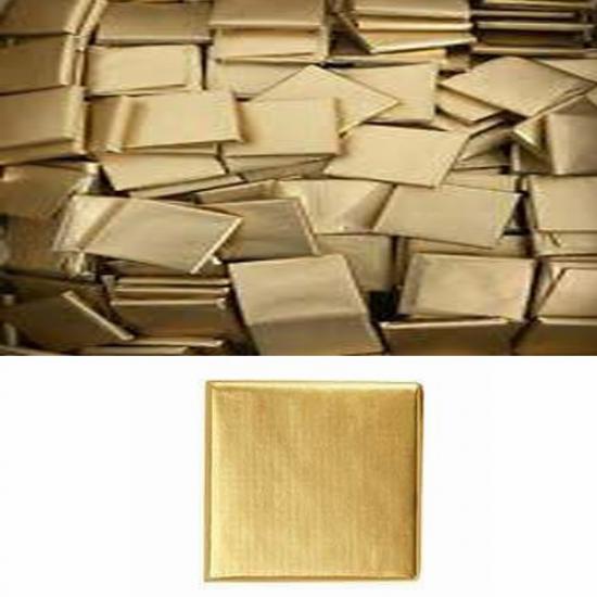 Gold Madlen-Etiket Çikolatası-Altın Sargılı Kare Çikolata (25 Adet)