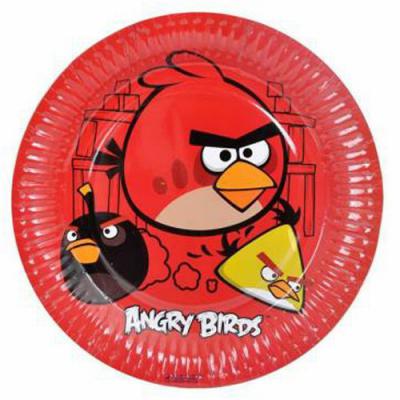 Angry Birds-Kızgın Kuşlar Tabak (8 Adet)