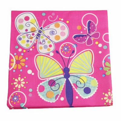 Kelebekler Temalı Kağıt Peçete (20 Adet) 