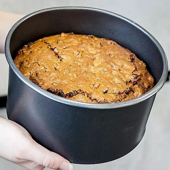 Patisse Yüksek Yuvarlak Tabanı Çıkan Çis Kek,Pasta,Ekmek Kalıbı (18cm)