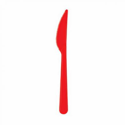 Kırmızı Renk Plastik Bıçak (25 Adet)