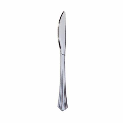 Metal Görünümlü Gümüş Renk Plastik Bıçak (18 Adet)