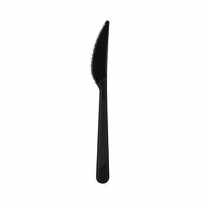 Siyah Renk Plastik Bıçak (25 Adet)