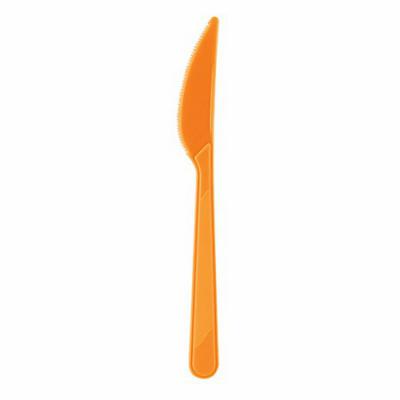Turuncu Renk Plastik Bıçak (25 Adet)